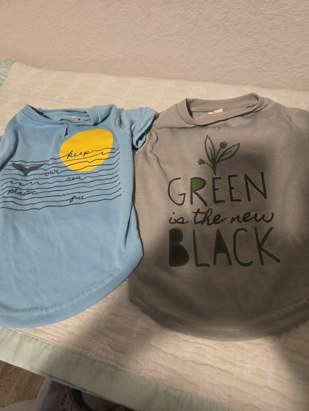 Set Of 2 Grrreen Doggie Tshirts. Size Medium.